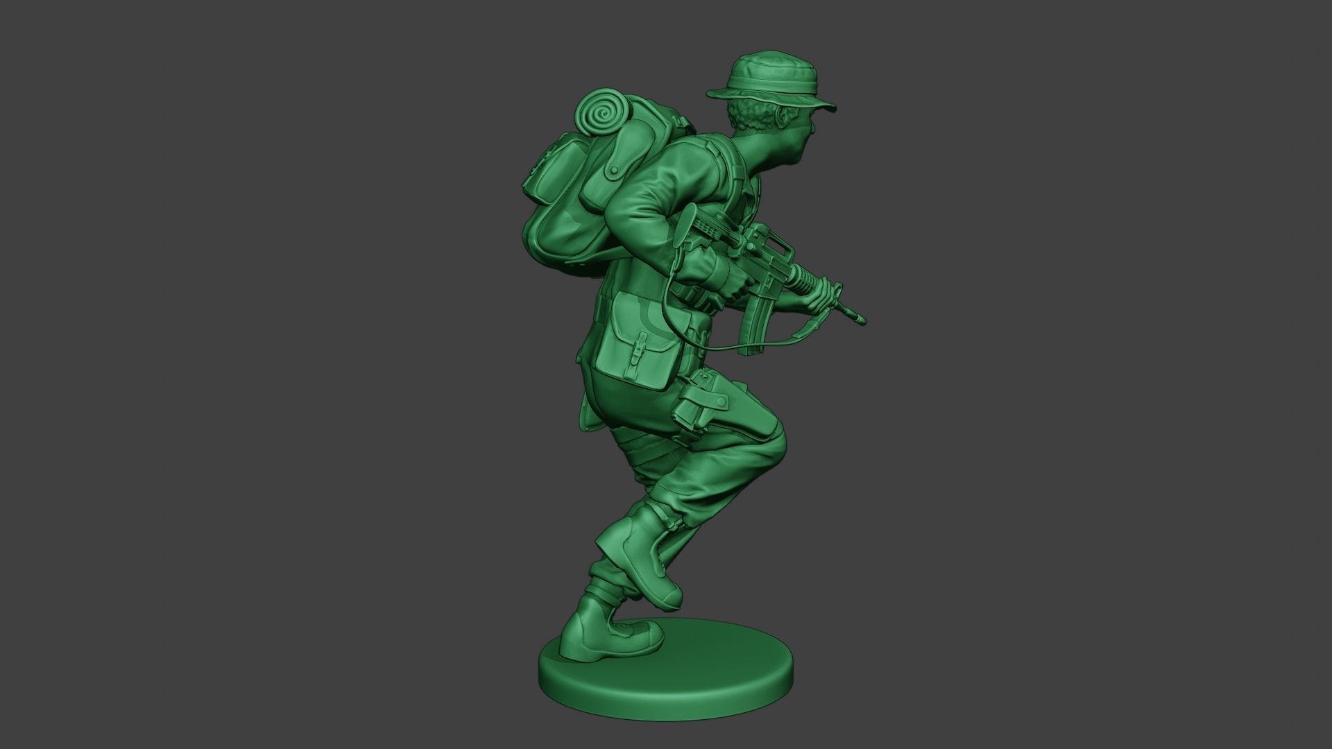 Modern Jungle Soldier Run2 MJS1 3D print model_8