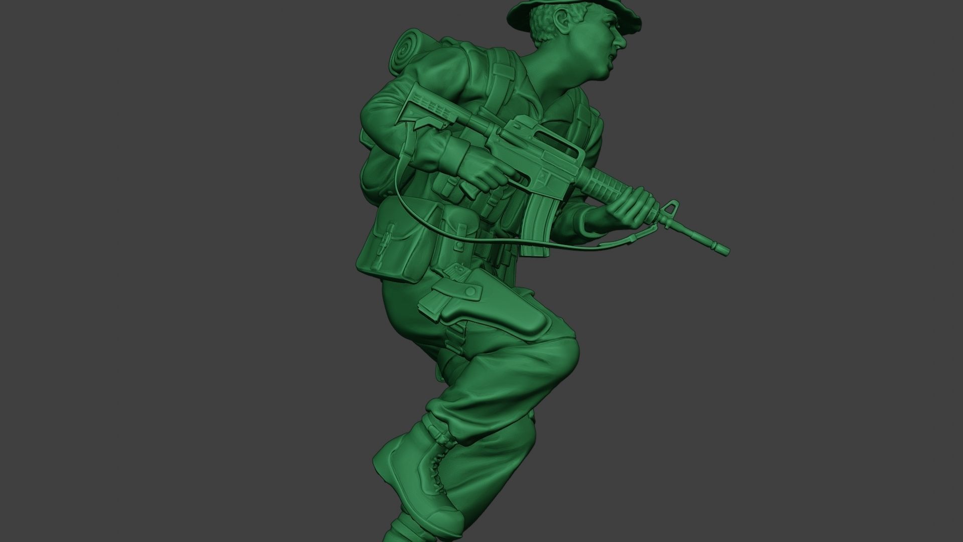 Modern Jungle Soldier Run2 MJS1 3D print model_29