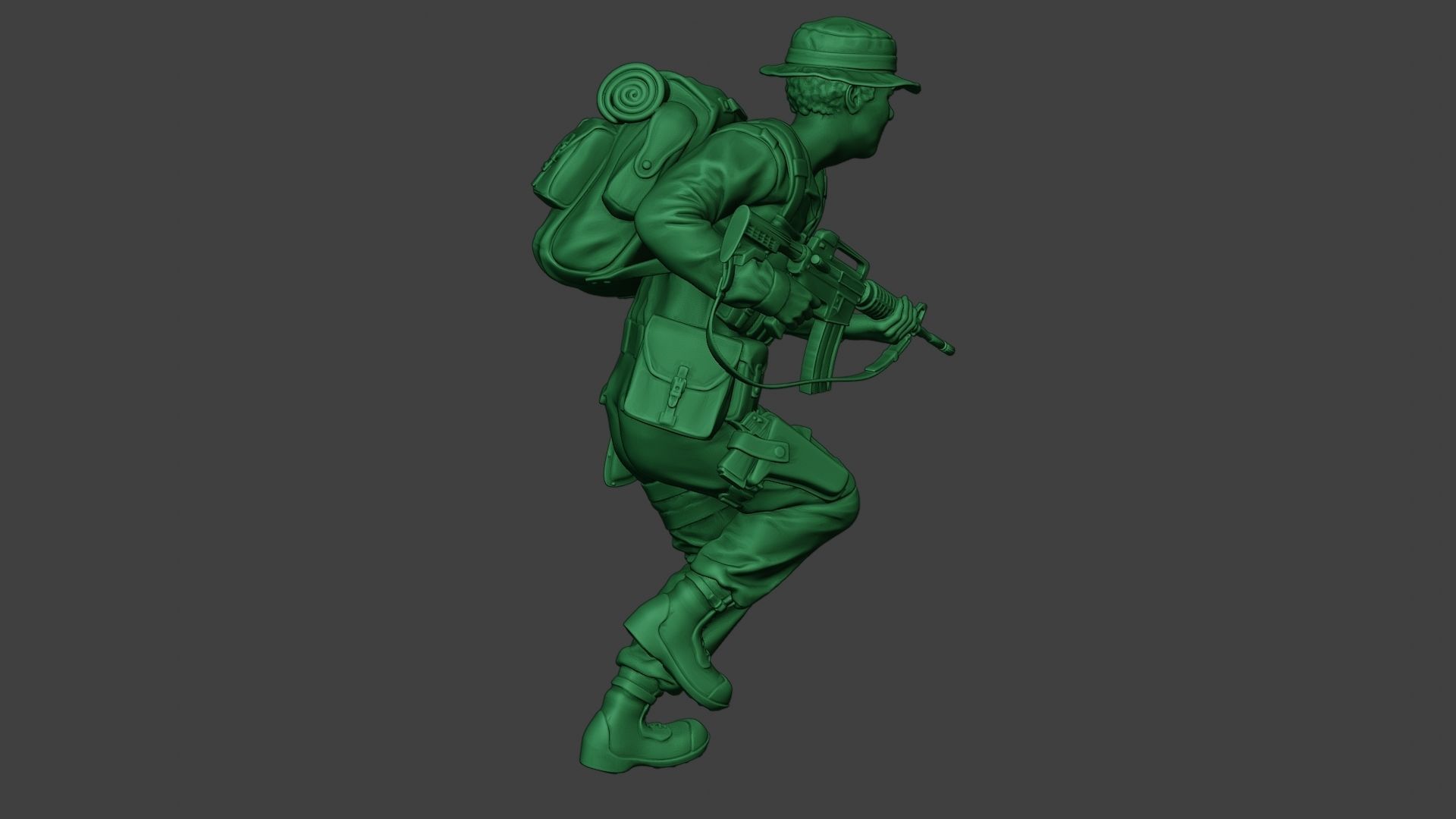 Modern Jungle Soldier Run2 MJS1 3D print model_31