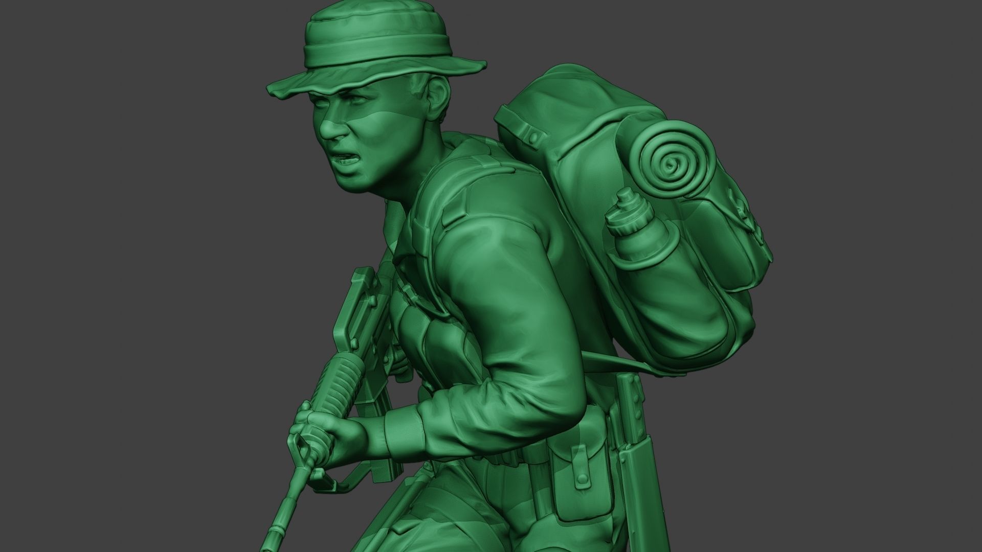 Modern Jungle Soldier Run2 MJS1 3D print model_18
