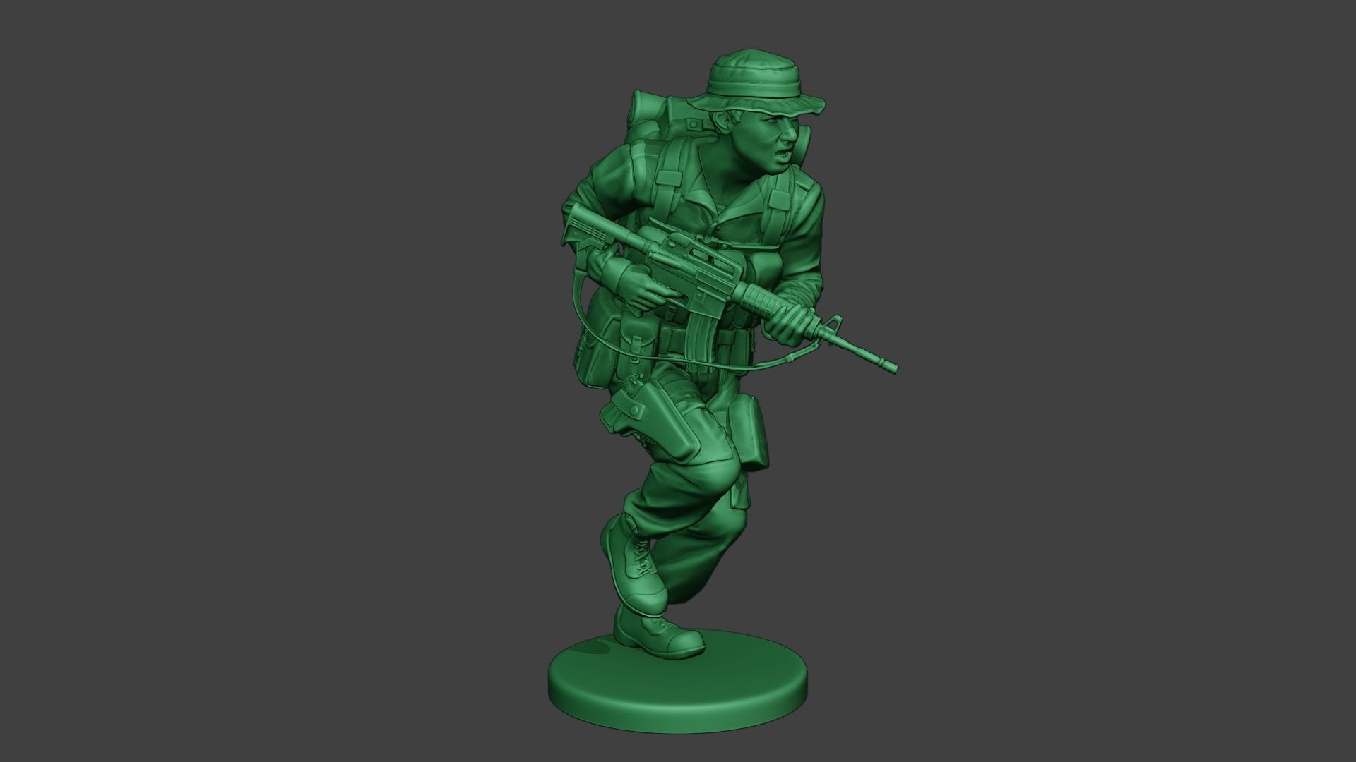 Modern Jungle Soldier Run2 MJS1 3D print model_10