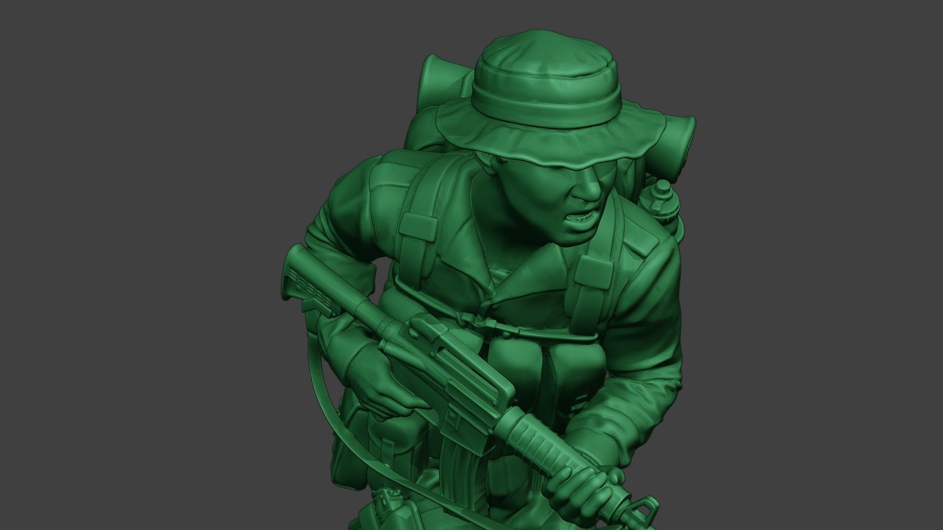 Modern Jungle Soldier Run2 MJS1 3D print model_19
