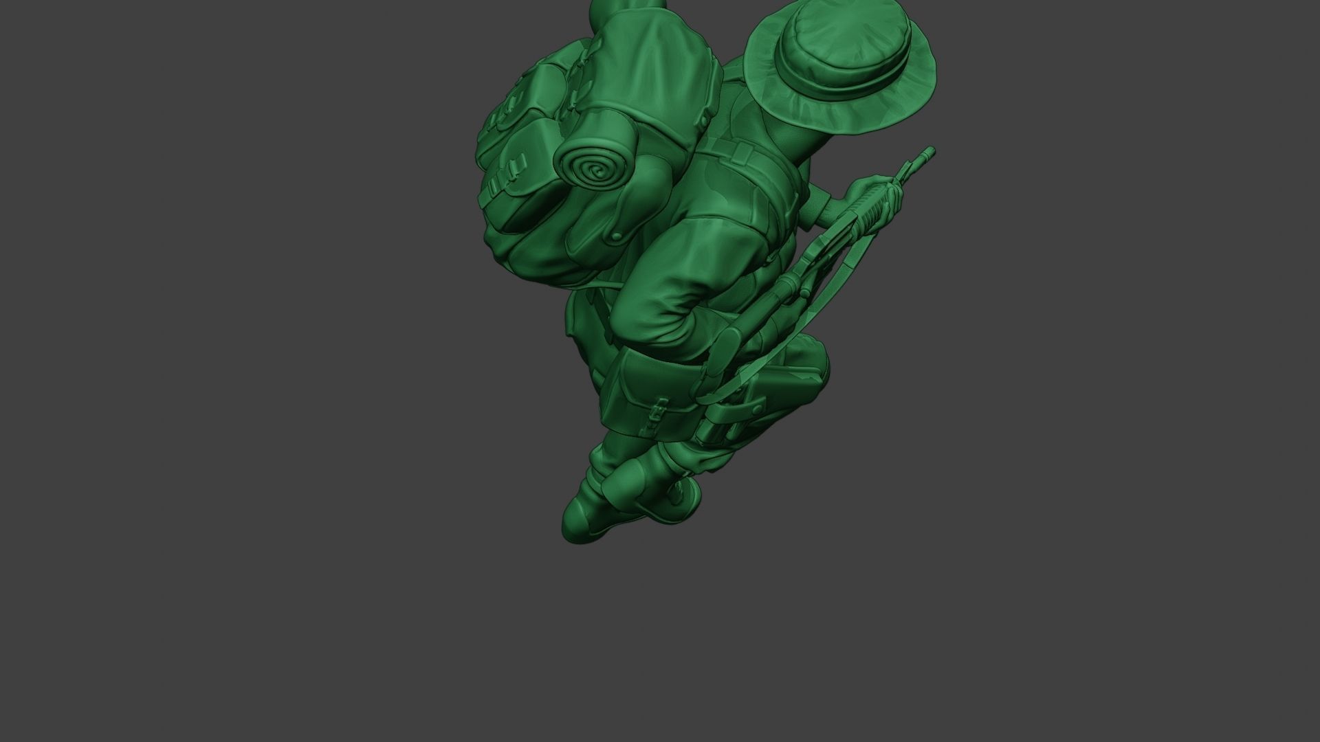 Modern Jungle Soldier Run2 MJS1 3D print model_23