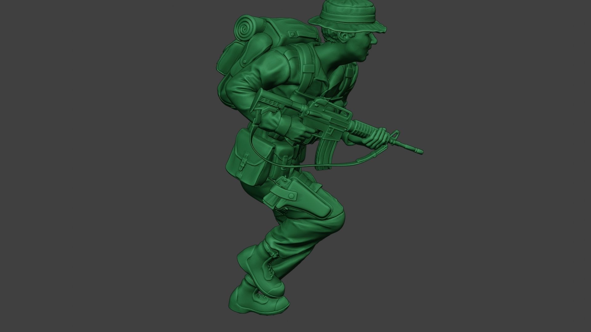 Modern Jungle Soldier Run2 MJS1 3D print model_30