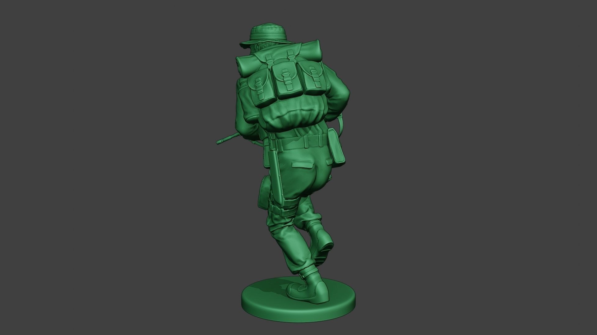 Modern Jungle Soldier Run2 MJS1 3D print model_5