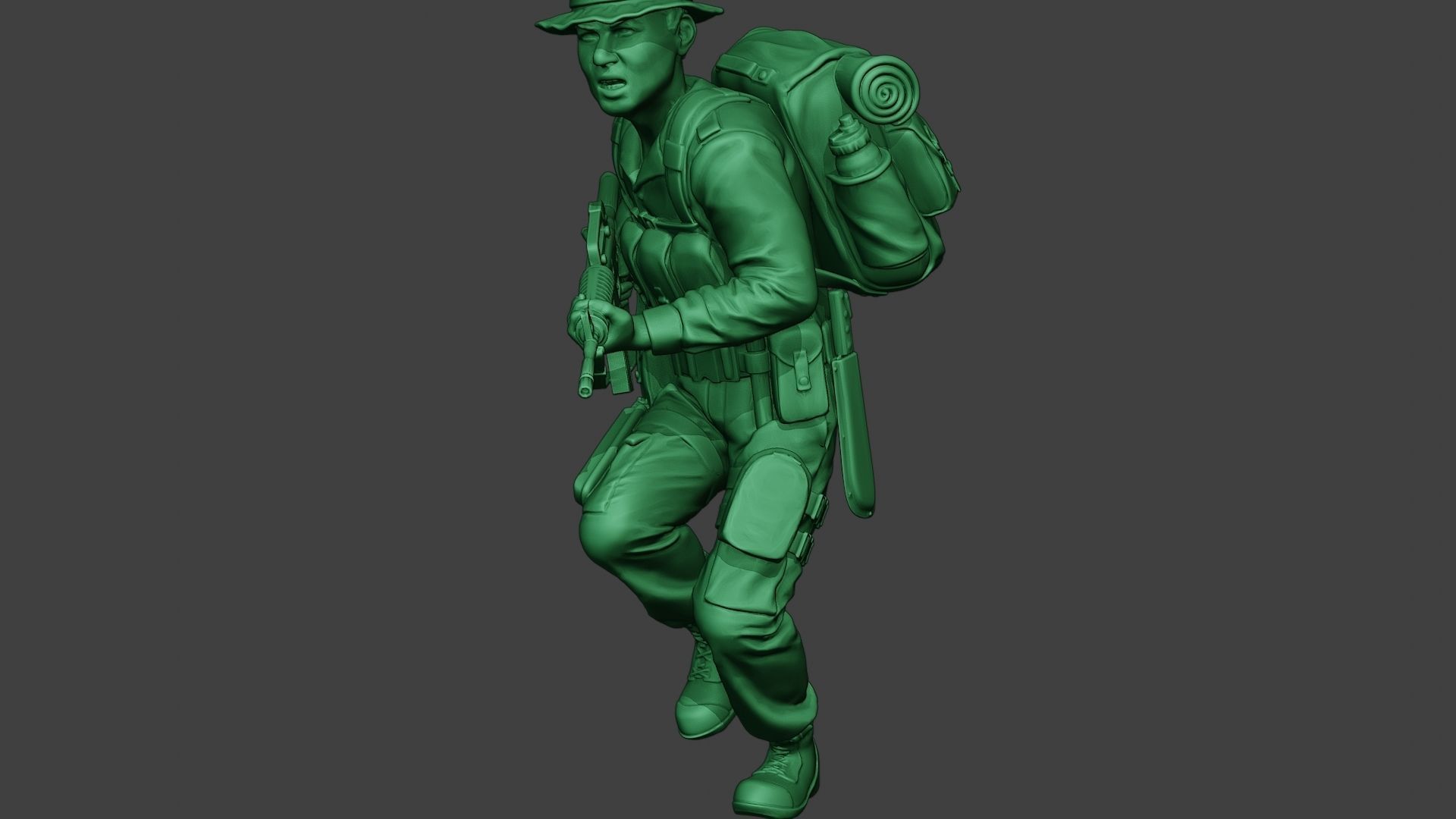 Modern Jungle Soldier Run2 MJS1 3D print model_27