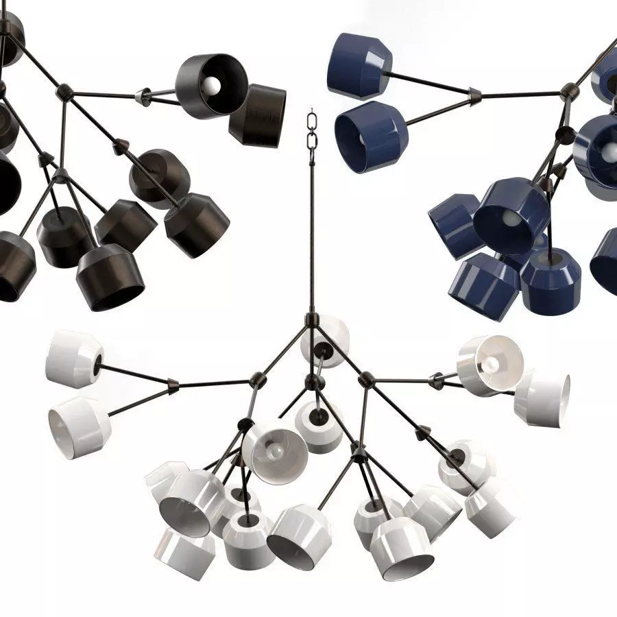 The Forchette 18 Chandelier 3D model_0