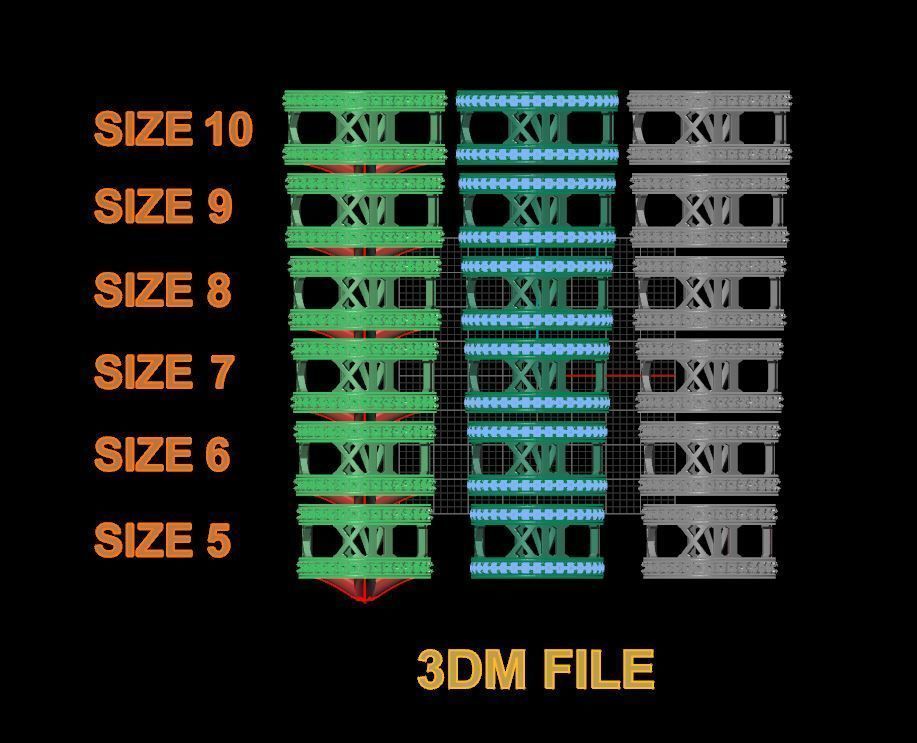 Roman Numeral Diamond Band Mix Size 3D print model_6