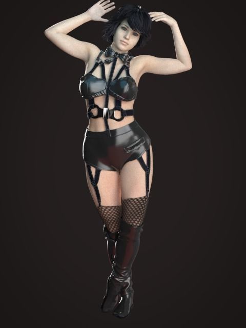 Sexy Latex Set 3D model_3