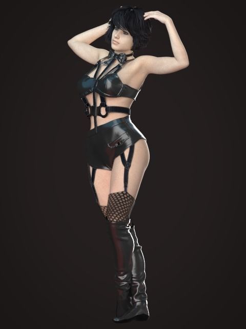 Sexy Latex Set 3D model_1
