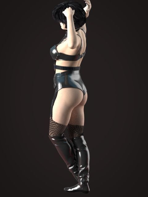 Sexy Latex Set 3D model_6