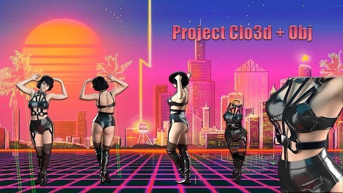 Sexy Latex Set 3D model