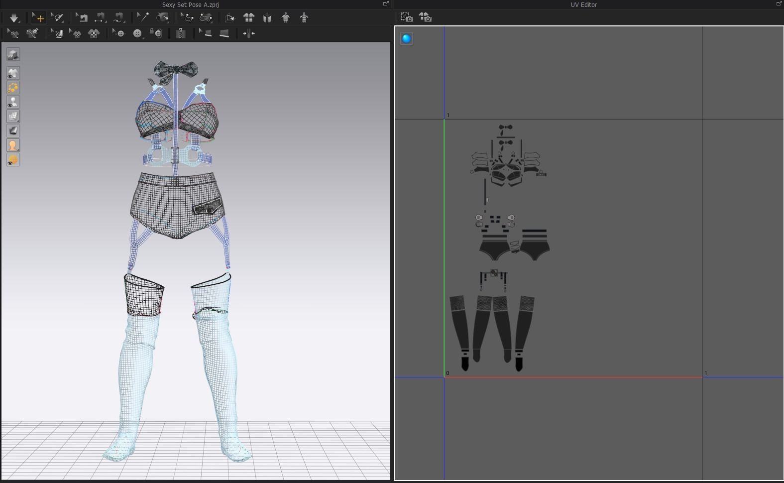 Sexy Latex Set 3D model_11