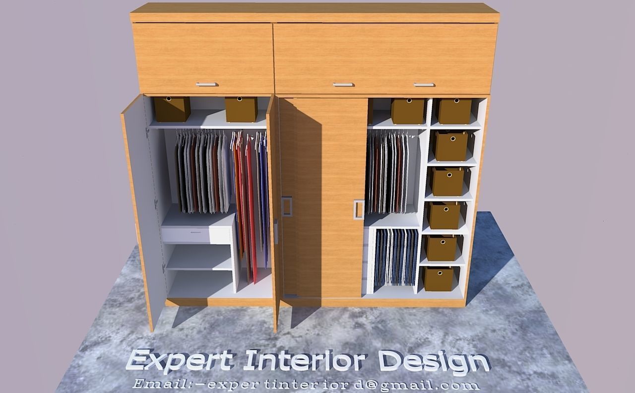 Modular Wardrobe Design for Home 3D print model_4