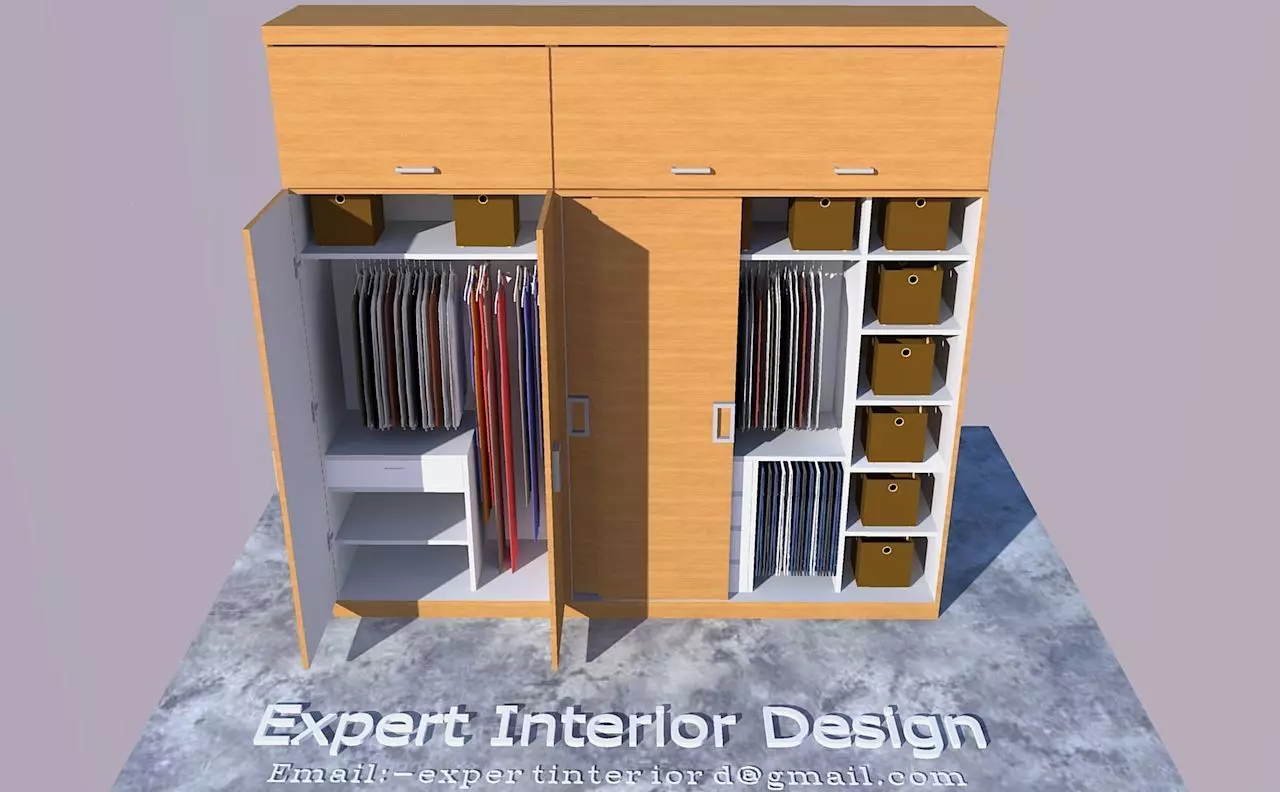 Modular Wardrobe Design for Home 3D print model_0