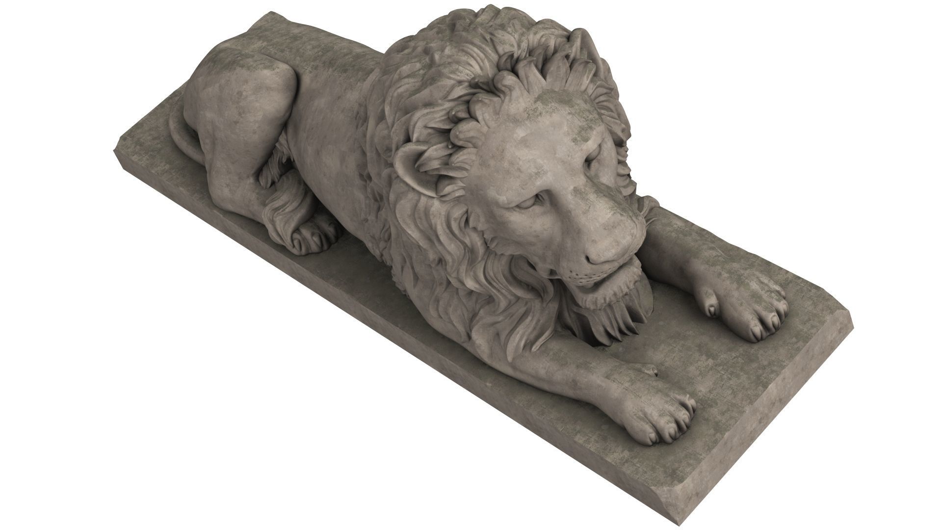 Lion Sculpture 3D model_8