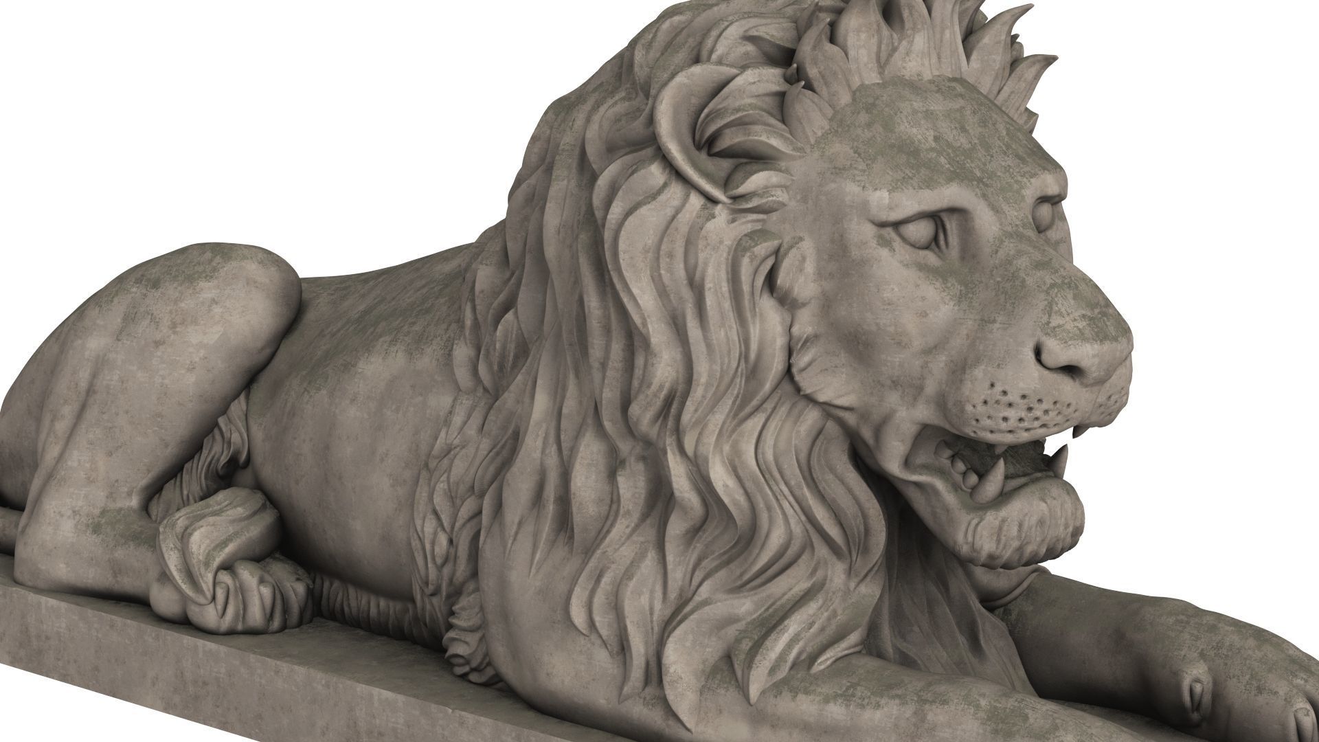 Lion Sculpture 3D model_6