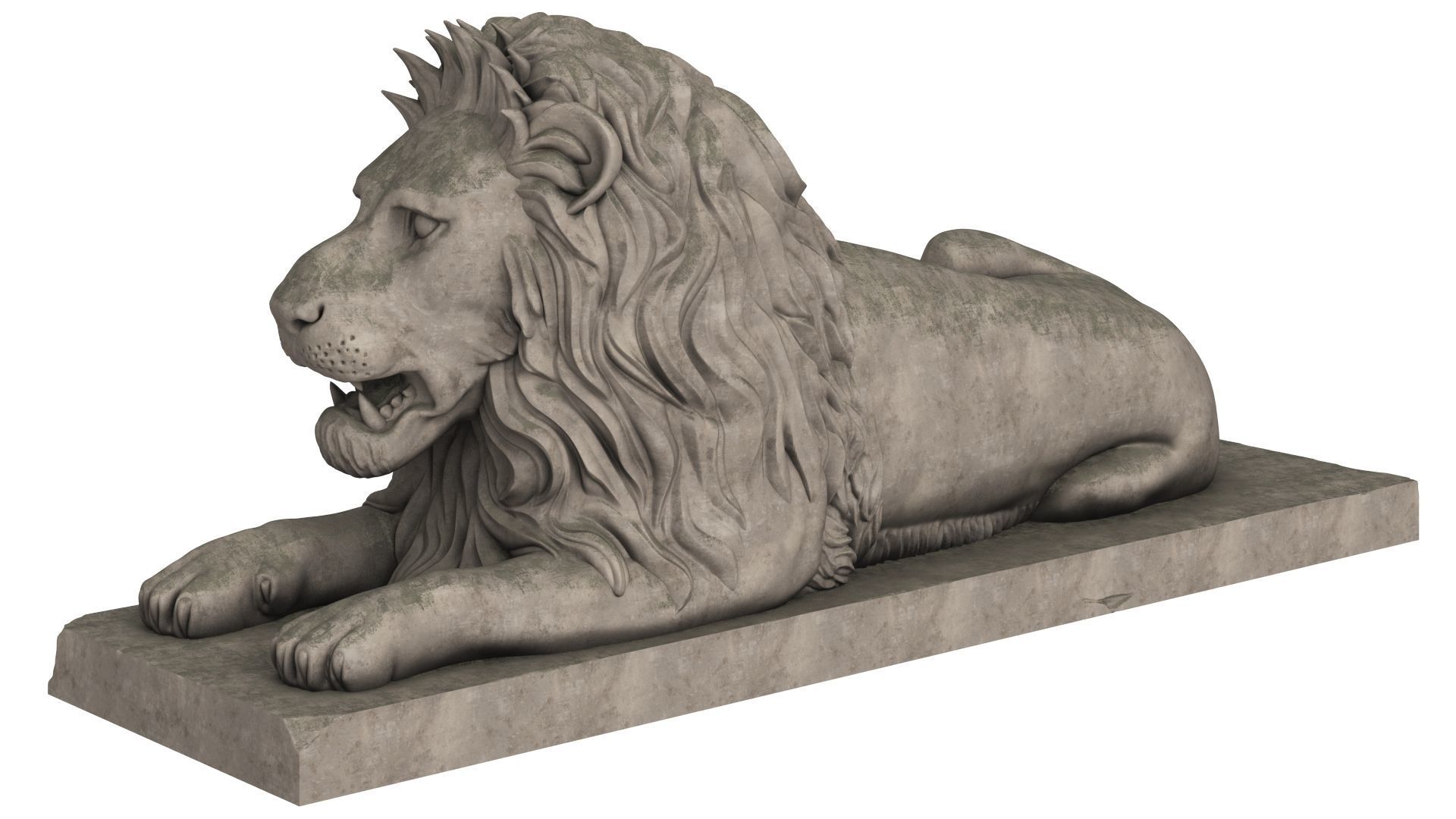 Lion Sculpture 3D model_7