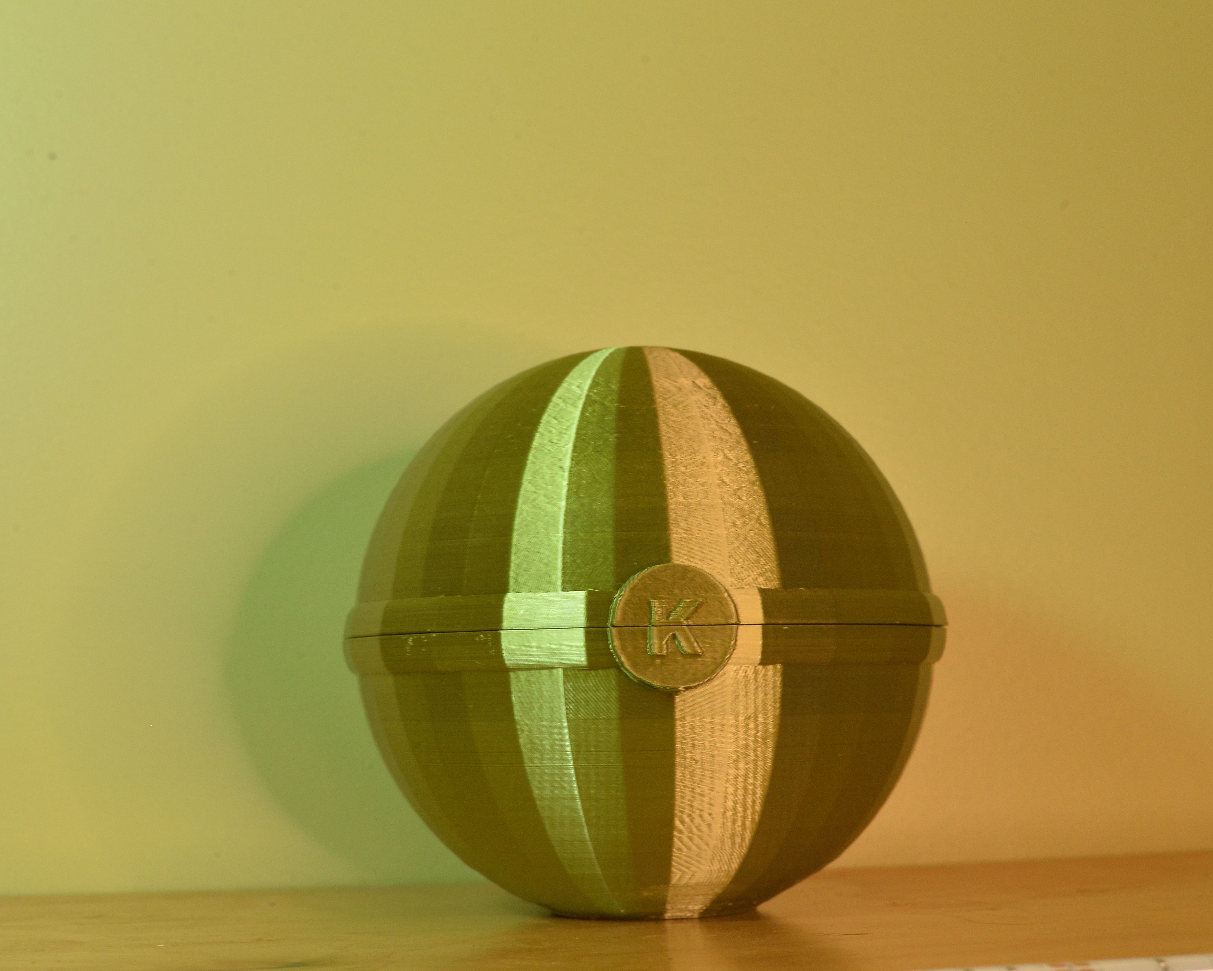 Pokeball Deck box holds sleeved cards and game pieces  3D print model_2