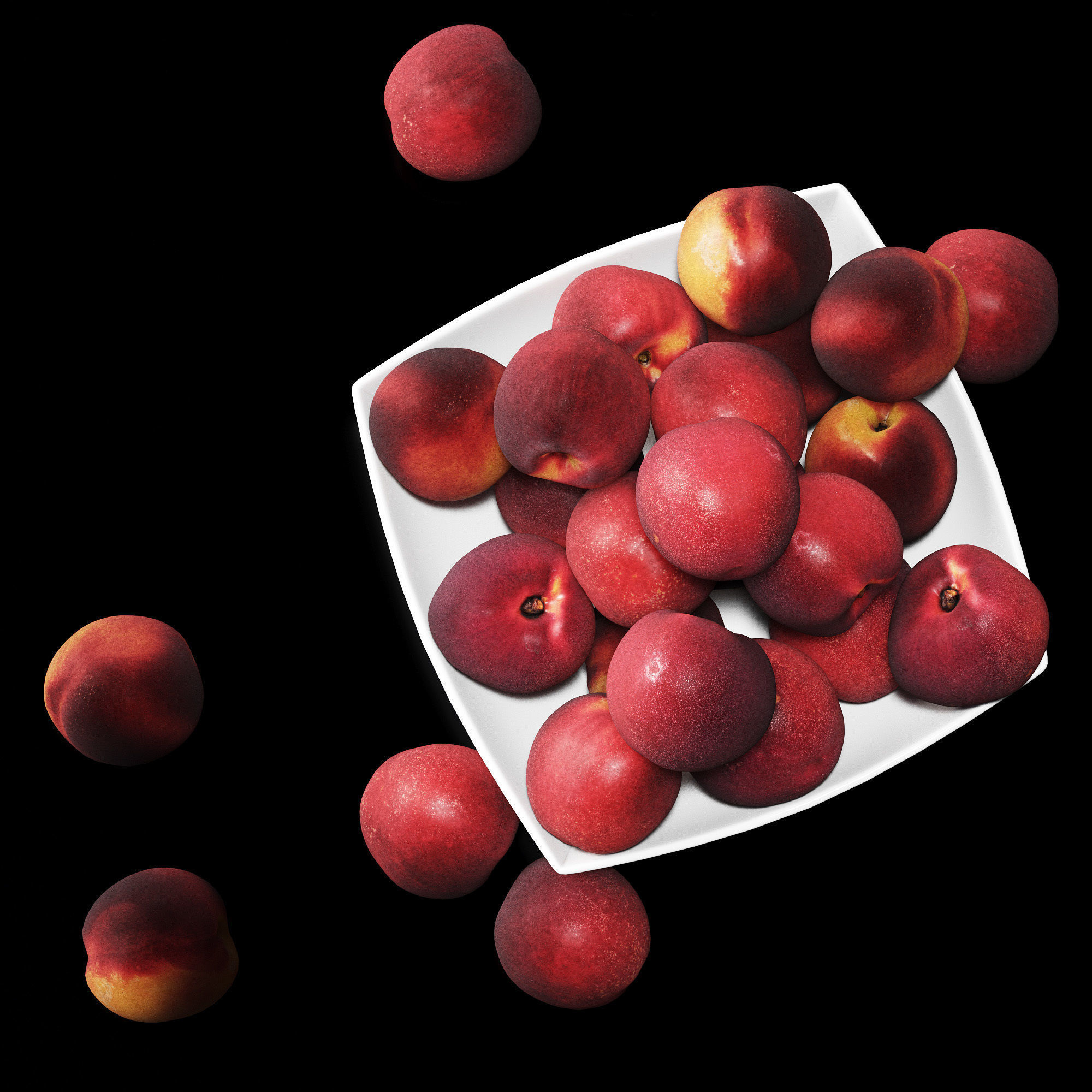 Nectarine v2 Low-poly 3D model_2