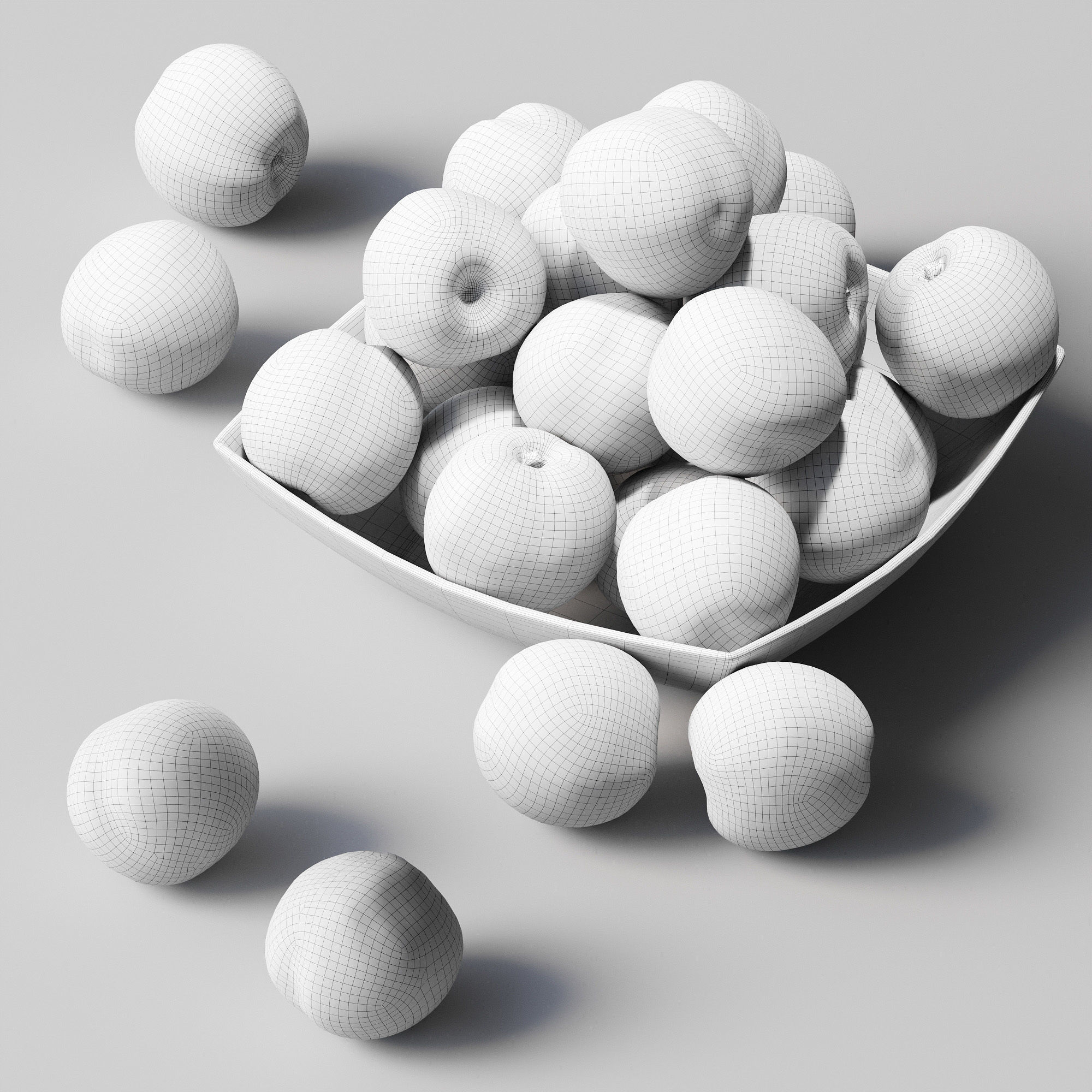 Nectarine v2 Low-poly 3D model_3