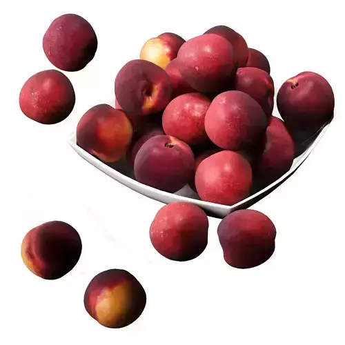 Nectarine v2 Low-poly 3D model