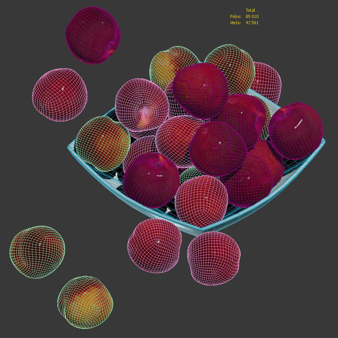 Nectarine v2 Low-poly 3D model_5