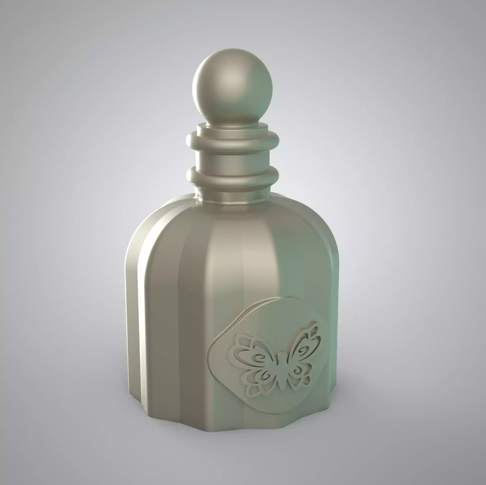  Perfume bottle candle silicone mold 3D print model_0