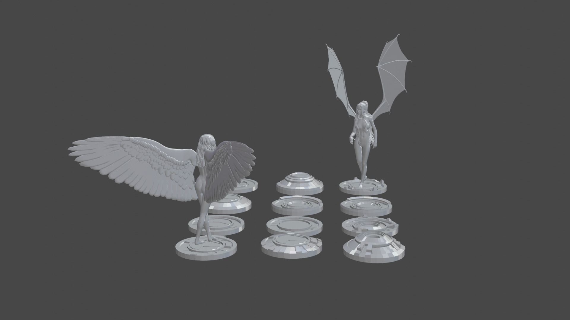 Mech HUD COMPONENTS KITBASH display stand base Low-poly 3D model_2