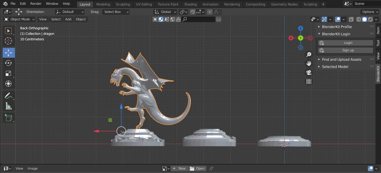 Mech HUD COMPONENTS KITBASH display stand base Low-poly 3D model_19