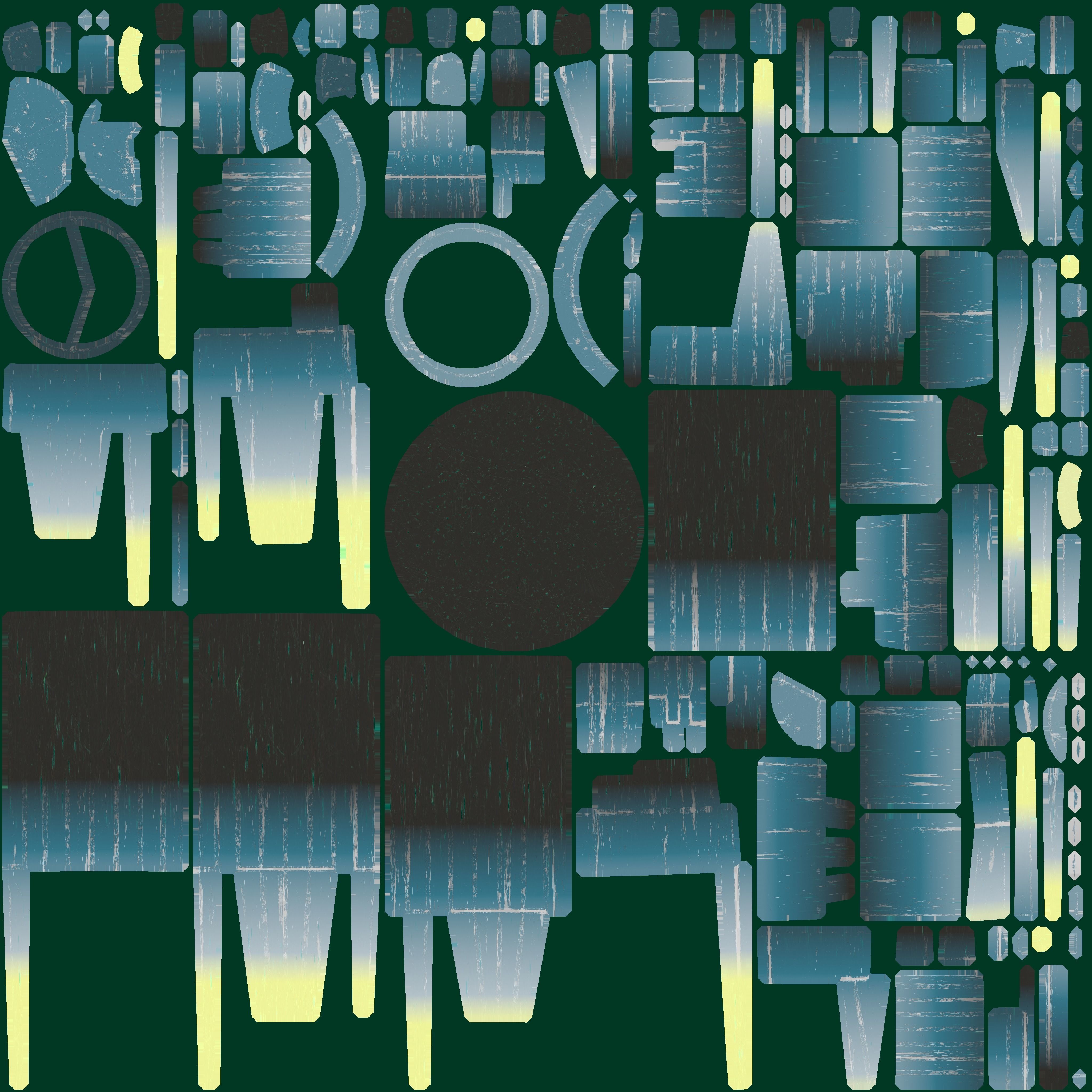 Mech HUD COMPONENTS KITBASH display stand base Low-poly 3D model_37