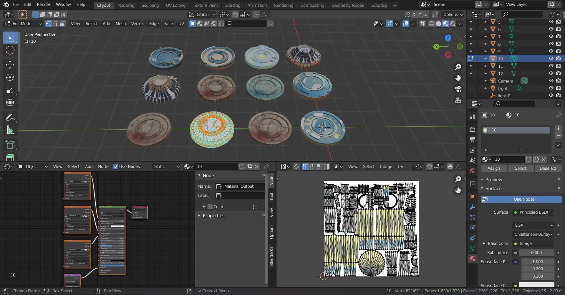 Mech HUD COMPONENTS KITBASH display stand base Low-poly 3D model_28