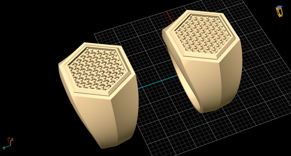 Man ring Silver Gold Print 3D print model_11