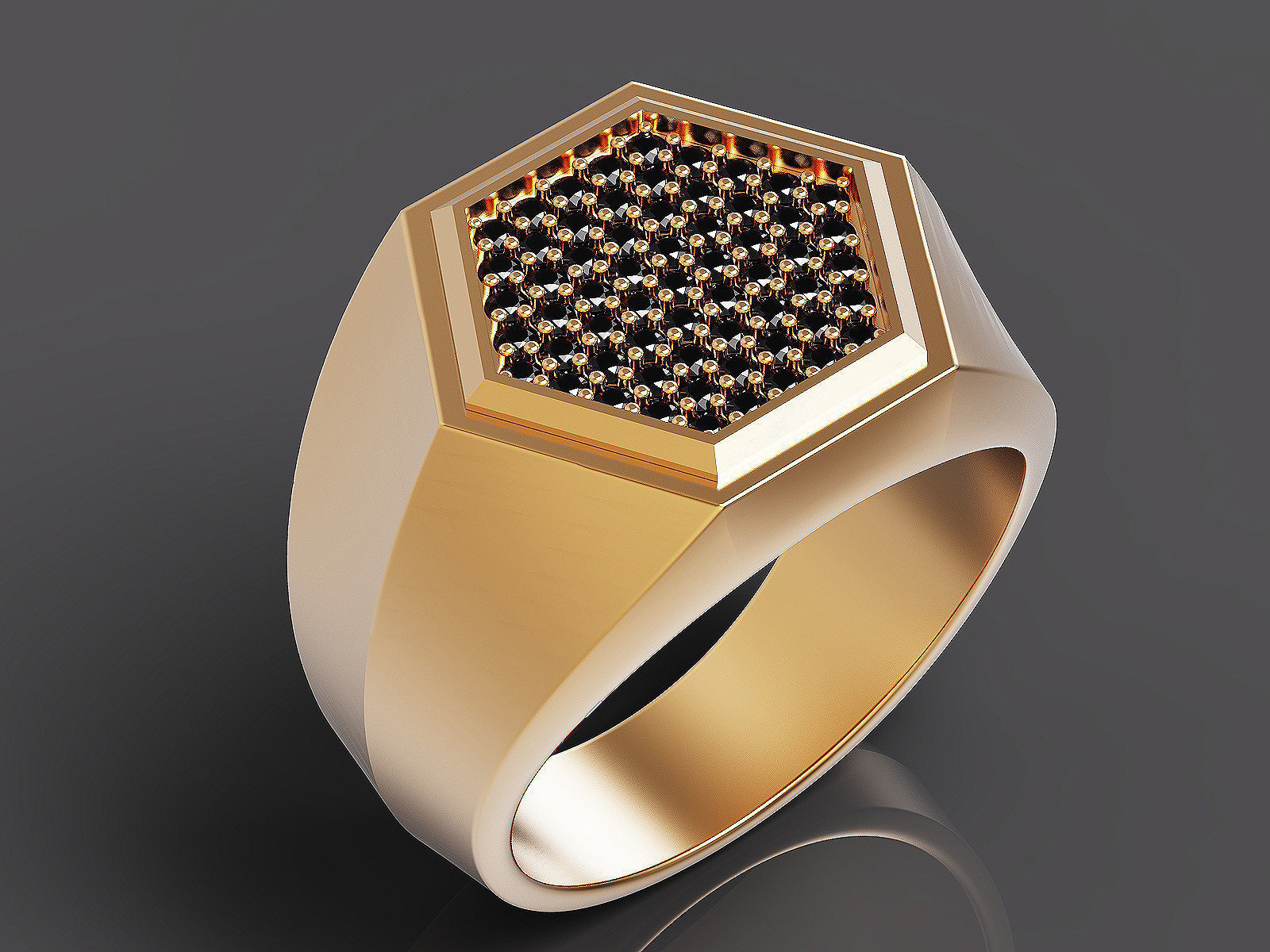 Man ring Silver Gold Print 3D print model_1