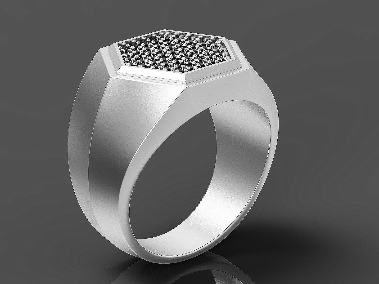 Man ring Silver Gold Print 3D print model_4
