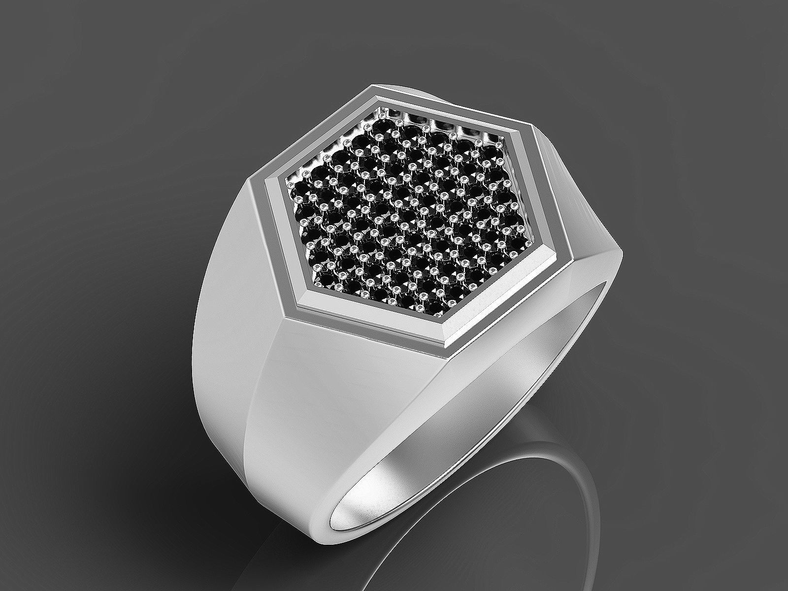 Man ring Silver Gold Print 3D print model_6