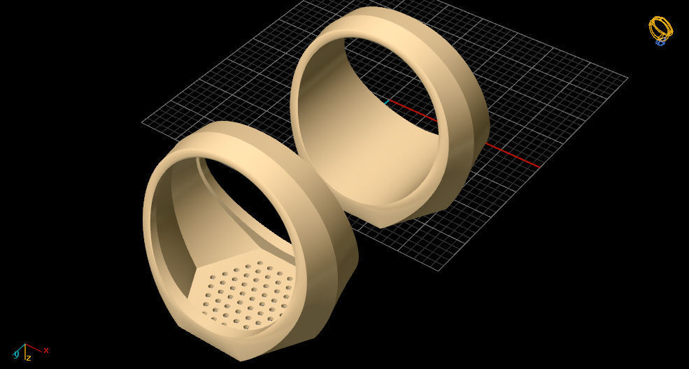 Man ring Silver Gold Print 3D print model_10