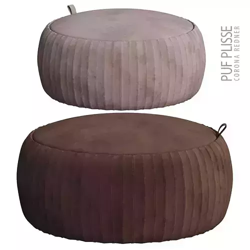 Pouf plisse corona render and visualisation 2014max