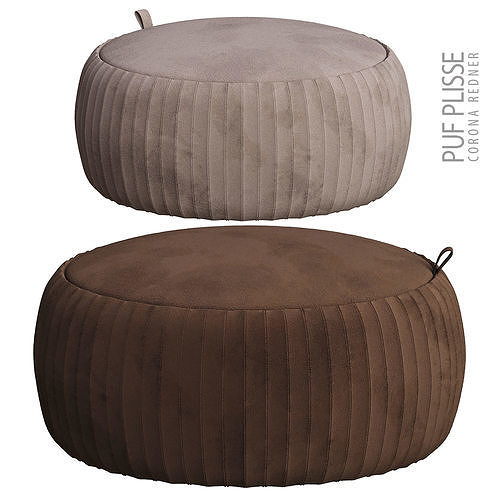 Pouf plisse corona render and visualisation 2014max 3D model