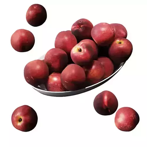 Nectarine v3 Low-poly 3D model