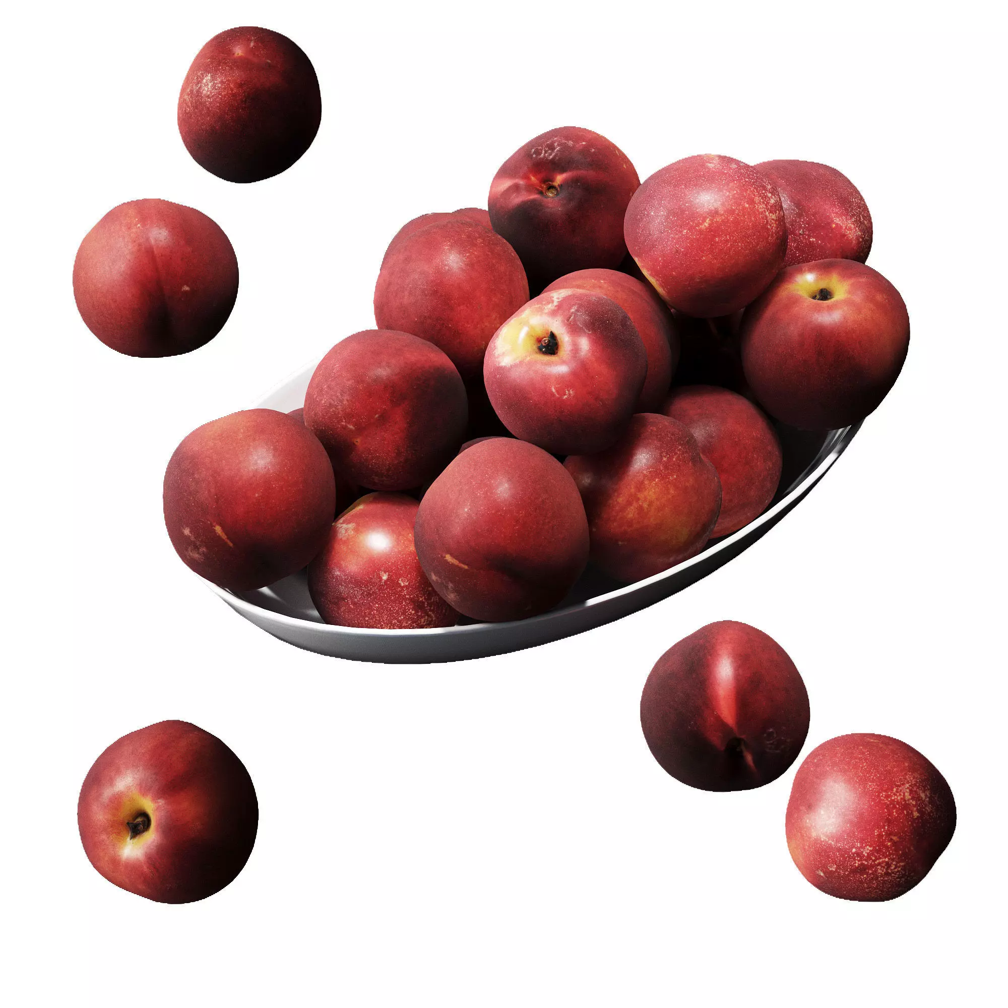 Nectarine v3 Low-poly 3D model_0