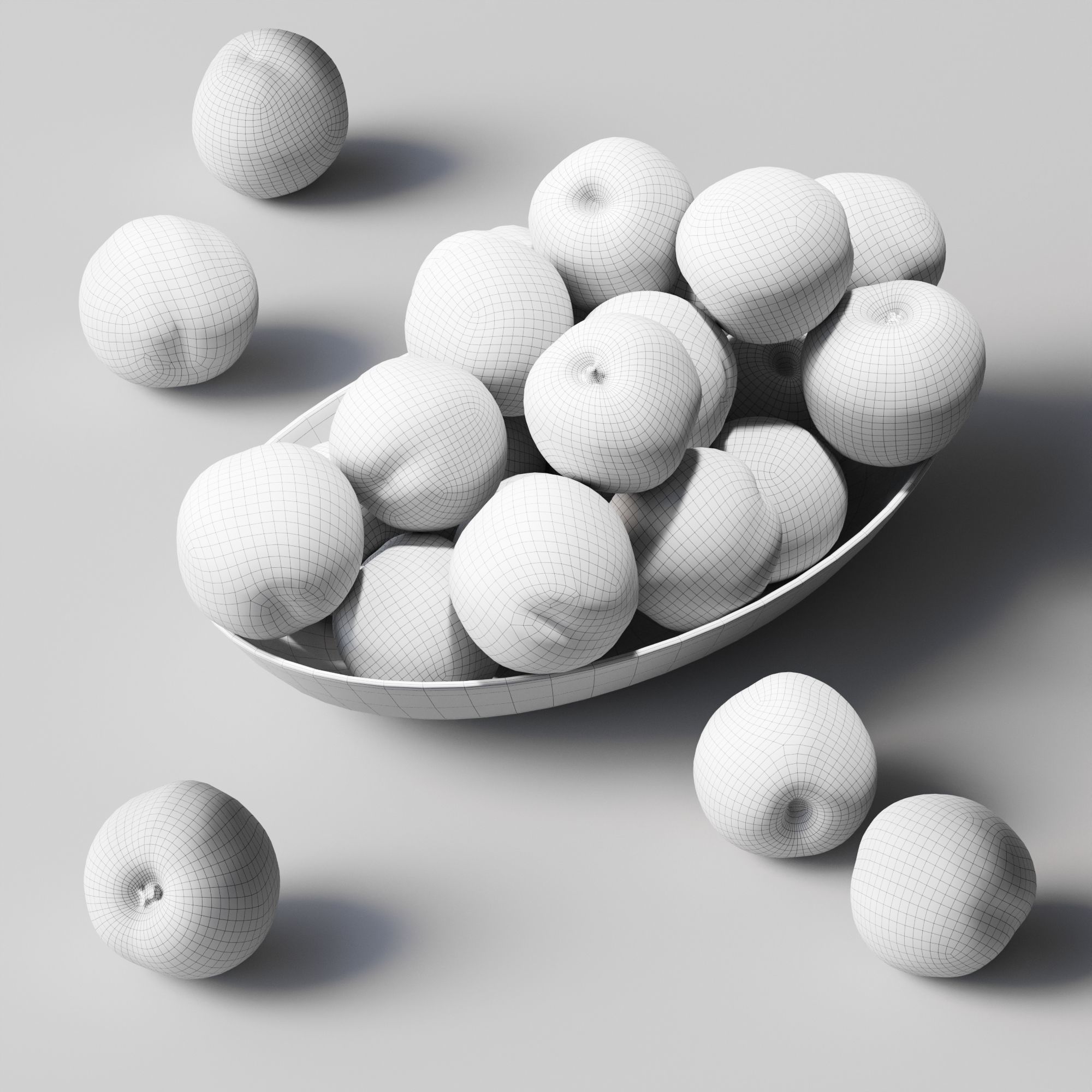 Nectarine v3 Low-poly 3D model_2