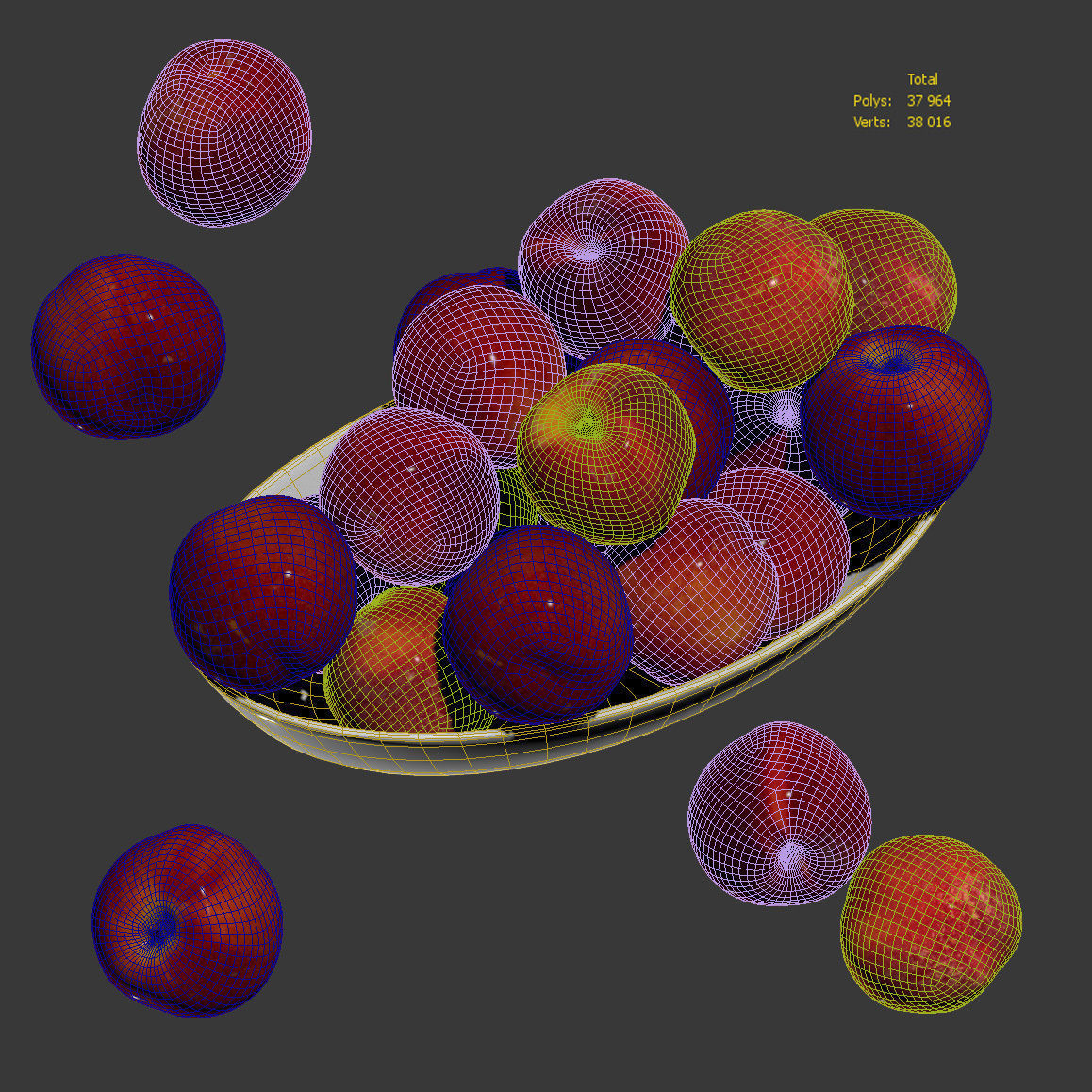 Nectarine v3 Low-poly 3D model_4