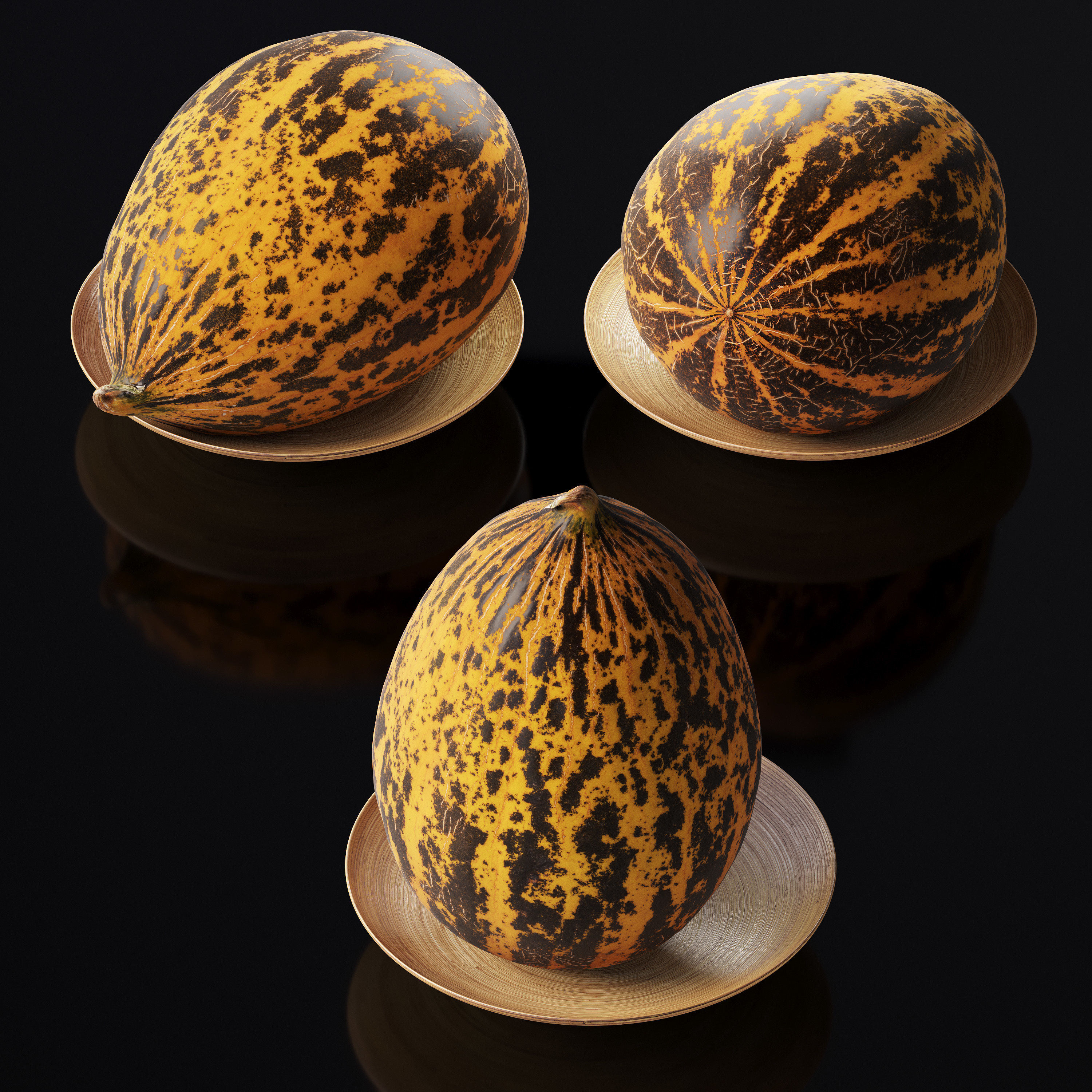 Turkish melon Kirkagach Low-poly 3D model_4
