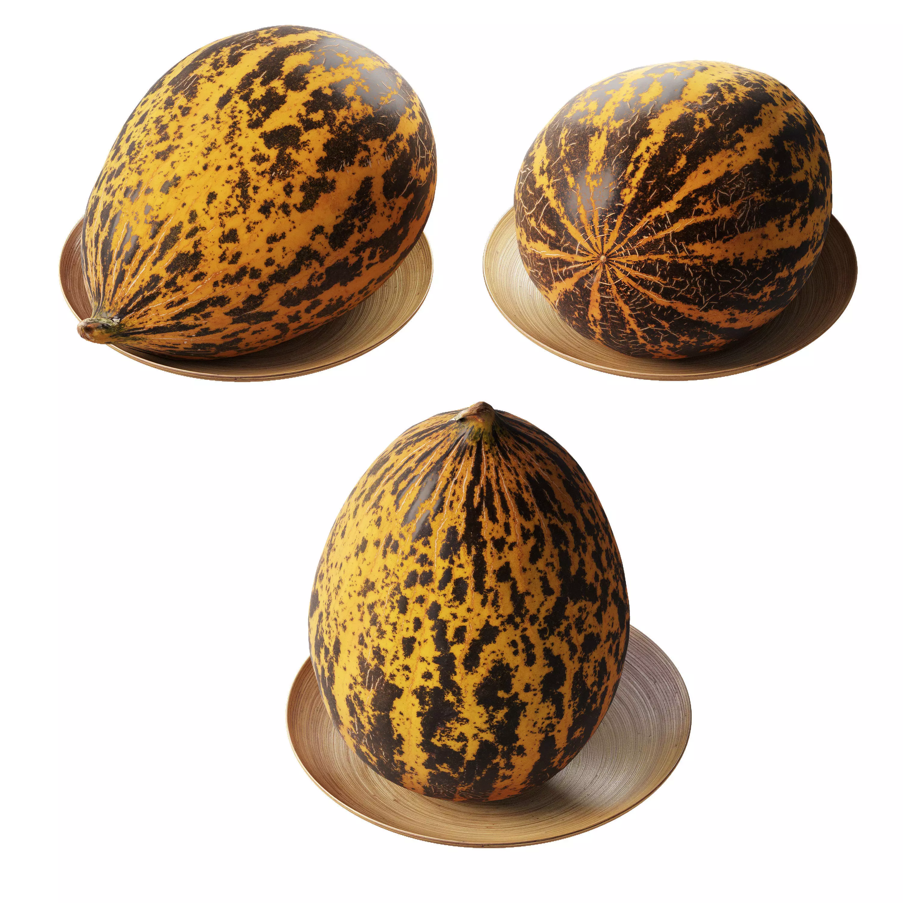 Turkish melon Kirkagach Low-poly 3D model_0