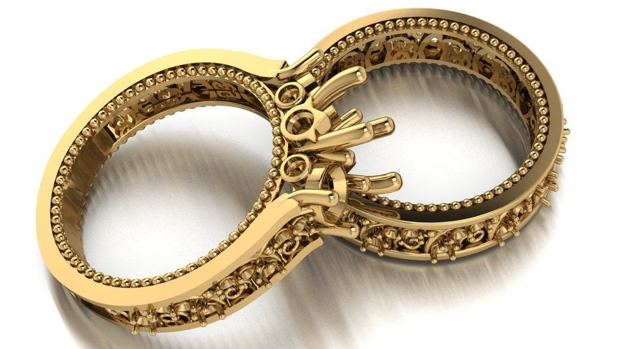 solitaire set ring 02 3D print model_2