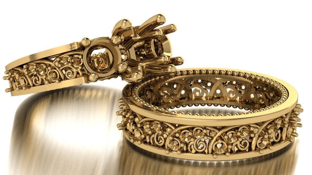 solitaire set ring 02 3D print model_3