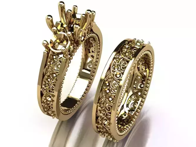 solitaire set ring 02 3D print model