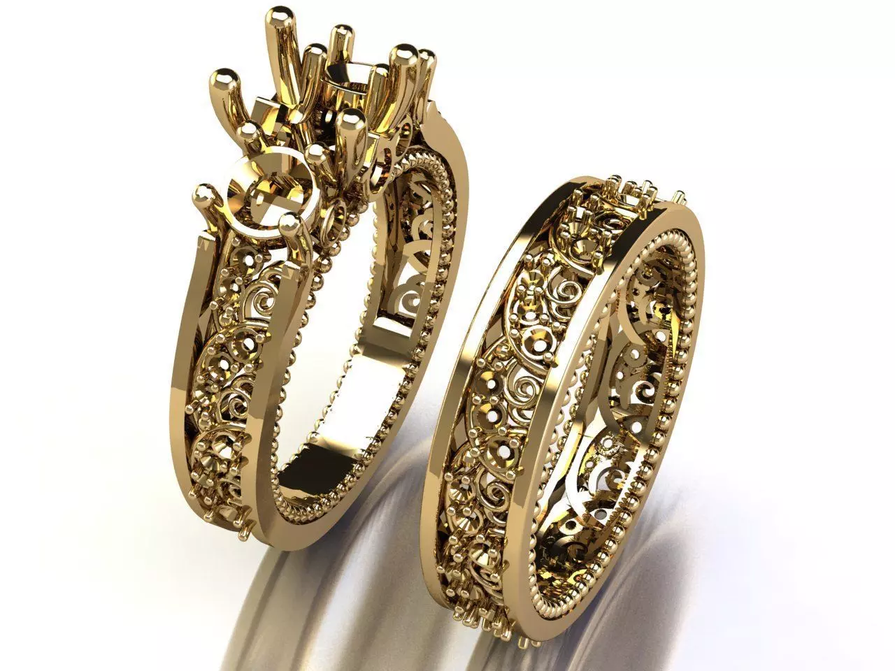 solitaire set ring 02 3D print model_0