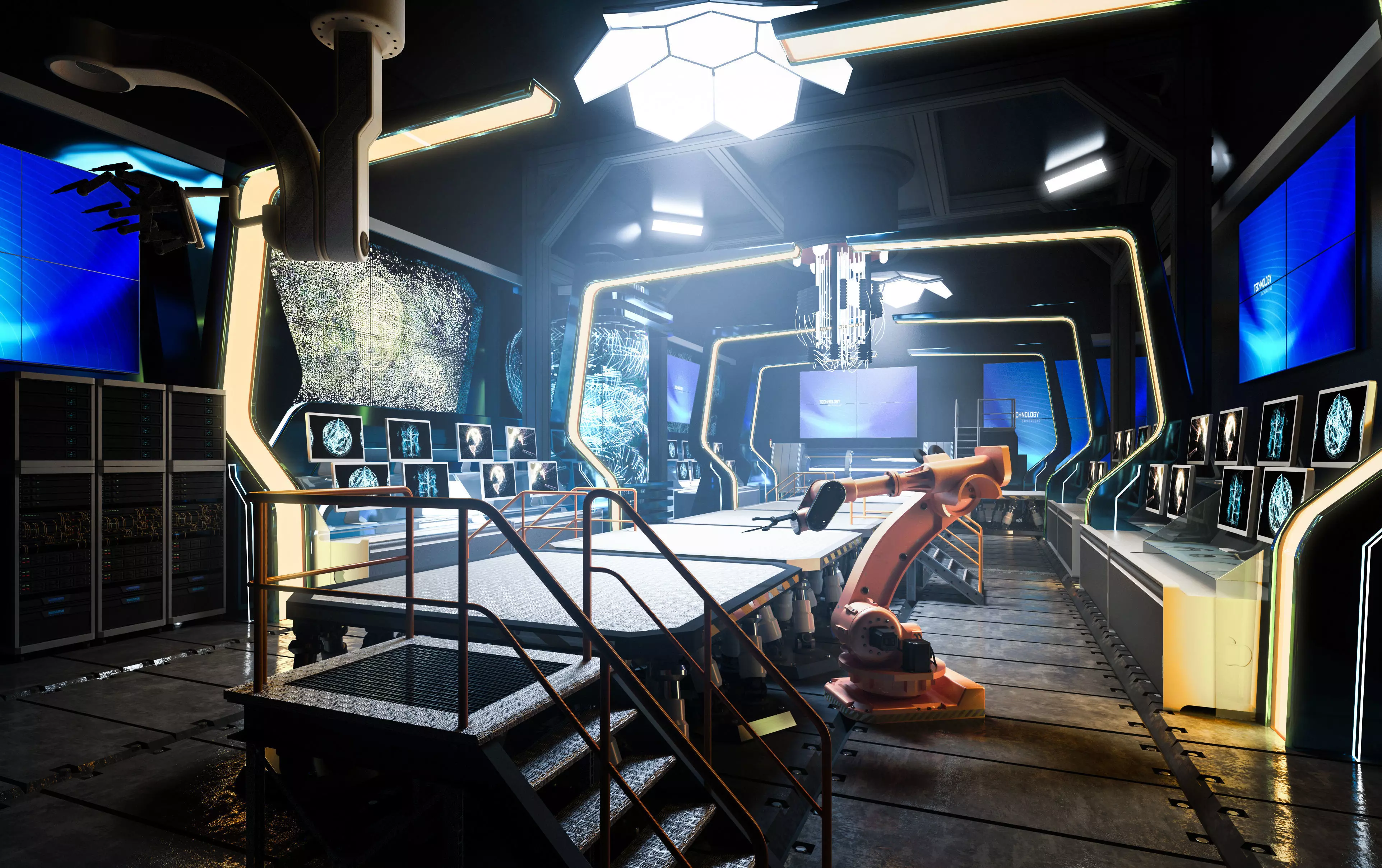 Computer shop 3D model_0